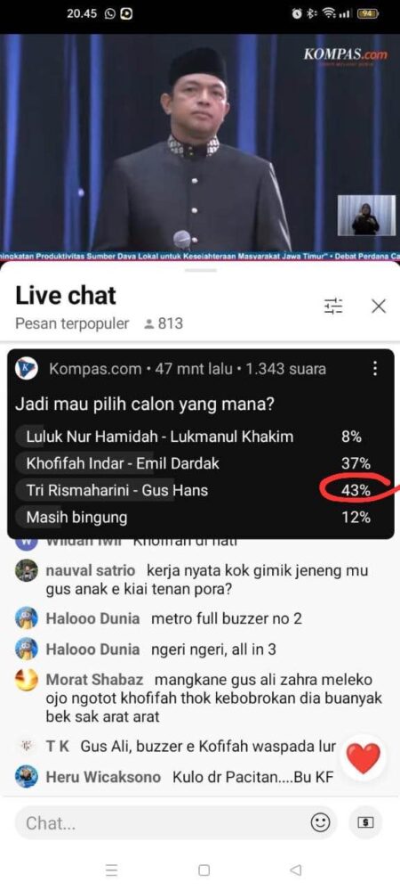 Debat Perdana Pilgub Jatim 2024, Risma – Gus Hans Raih Dukungan Publik Debat Perdana Pilgub Jatim 2024, Risma - Gus Hans Raih Dukungan Publik