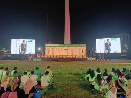 Drama Kolosal ‘Resolusi Jihad’ di Tugu Pahlawan, Bangkitkan Semangat Juang di HSN