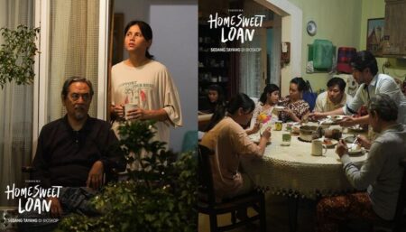 Poster Film Home Sweet Loan yang sedang tayang di bioskop.