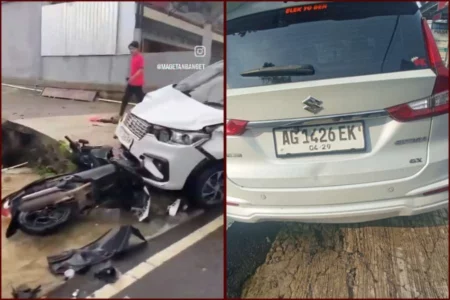 Ertiga Tabrak 3 Motor Dikendarai Siswi di Plaosan Magetan, 1 Meninggal