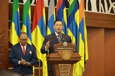 Sidang doktor terbuka AHY di Ruang Garuda Mukti, Gedung Manajemen Unair Kampus MERR-C.
