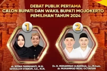Debat Perdana Pilkada Mojokerto 2024, KPU Harap Masyarakat Kenali Calon foto berita jatim