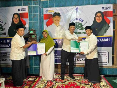 Perjuangan Wahidiyah Kabupaten Kediri berikan rekomendasi dukungan kepada paslon Bupati Kediri H. Deny Widyanarko - Hj. Mudawamah