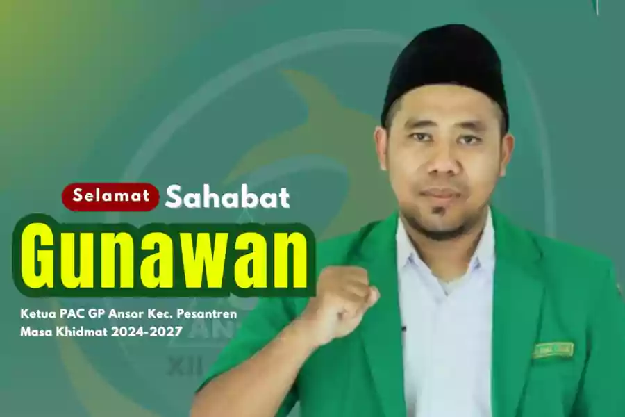 Sahabat Gunawan yang terpilih sebagai Ketua PAC GP Ansor Kecamatan Pesantren Kota Kediri dalam Konferancab 2024.