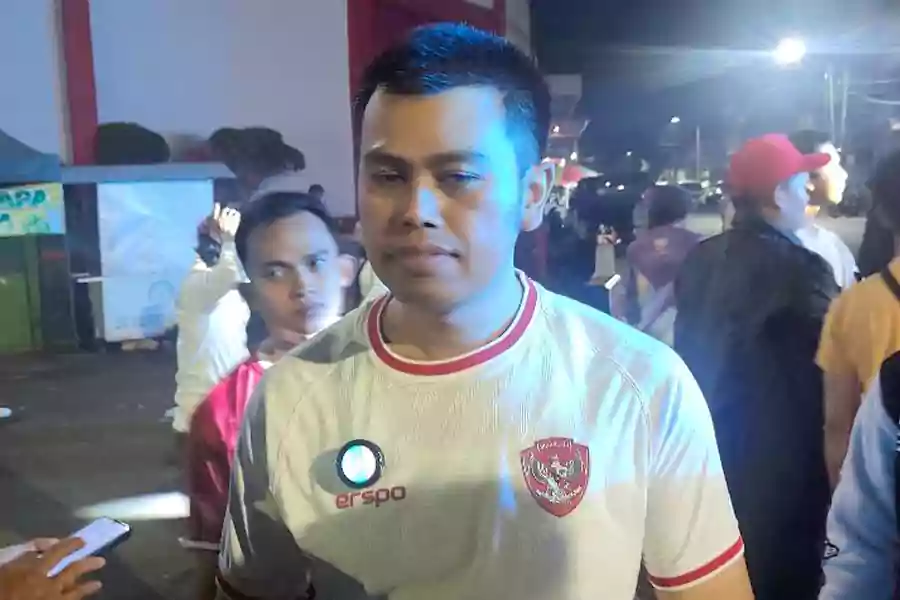 Syauqul Muhibbin usai menonton pertandingan Timnas vs China