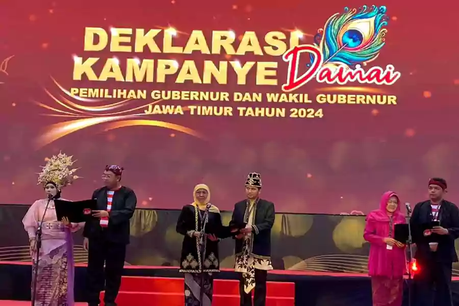 Tiga Pasangan Calon Gubernur Jatim 2024. (Rama Indra/Beritajatim.com)