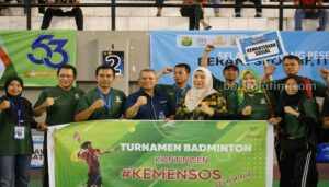 Meriahkan HUT KORPRI ke-53, Kemensos Kirimkan 10 Wakil di Turnamen Bulutangkis Makassar Meriahkan HUT KORPRI ke-53, Kemensos Kirimkan 10 Wakil di Turnamen Bulutangkis Makassar