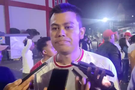 Syauqul Muhibbin usai nonton bareng Timnas Indonesia vs China ,Selasa (15/10/2024). (Foto: Winanto/Beritajatim.com)