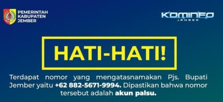 Awas! Waspadai Penipuan Mengatasnamakan Pjs Bupati Jember
