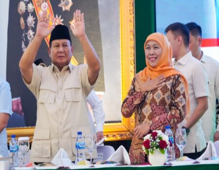 Kabinet Merah Putih, Khofifah: Bersatu dalam Nakhoda Baru Menuju Indonesia Maju Khofifah dan Prabowo Subianto.
