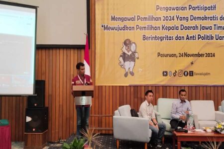 Masa Tenang, Bawaslu Kabupaten Pasuruan Sosialisasi Anti Money Politics Foto BeritaJatim.com