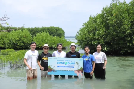 Blibli Tiket Action Tanam 7.000 Pohon Mangrove di Kepulauan Seribu Foto BeritaJatim.com