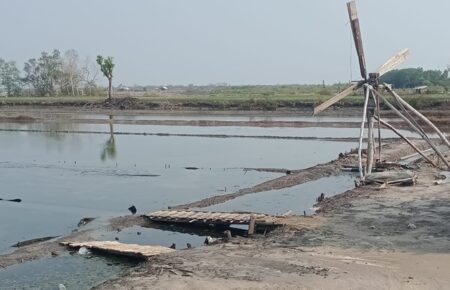Dampak Hujan, Produksi Garam di Sampang Terhenti Foto BeritaJatim.com