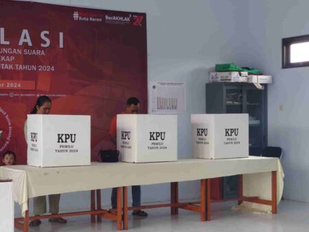 KPU Kota Mojokerto Gelar Simulasi Pemungutan Suara Pilkada Serentak 2024 Foto BeritaJatim.com