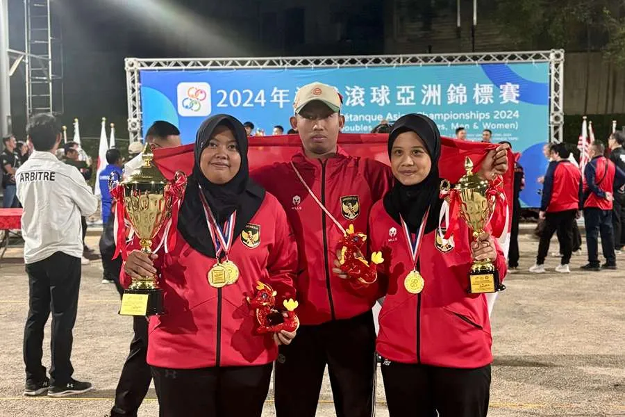 Atlet dan Pelatih Petanque Unesa Ukir Sejarah Baru di Kancah Internasional Foto BeritaJatim.com