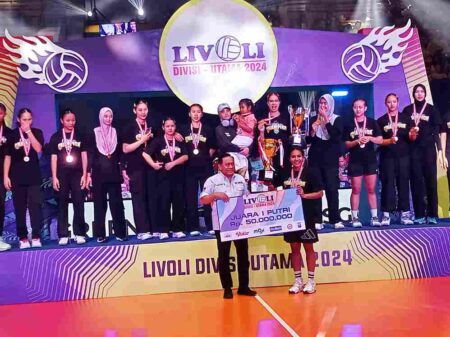 Gresik Petrokimia Pupuk Indonesia Jawara Livoli 2024 dan Sabet MVP Foto BeritaJatim.com