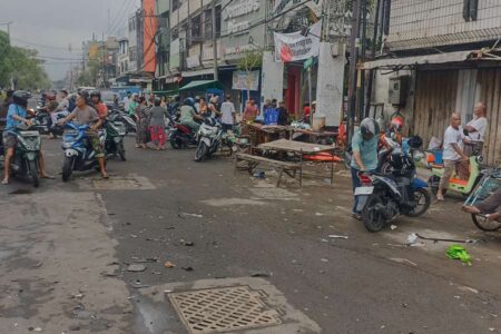Lokasi kecelakaan lalu lintas di Jalan Kedungdoro, Jumat (01/11/2024). (Foto/anggadia)