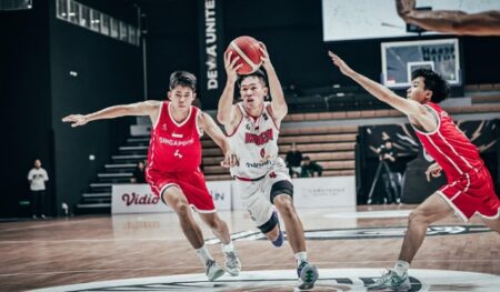 Timnas Basket Putra Menang atas Singapura, Persiapan Hadapi Korsel Foto BeritaJatim.com