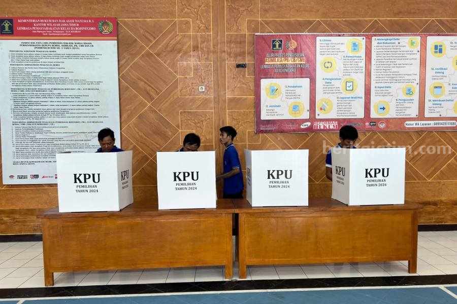 Narapidana Lapas Bojonegoro Antusias Nyoblos di Pilkada Serentak 2024 Foto BeritaJatim.com