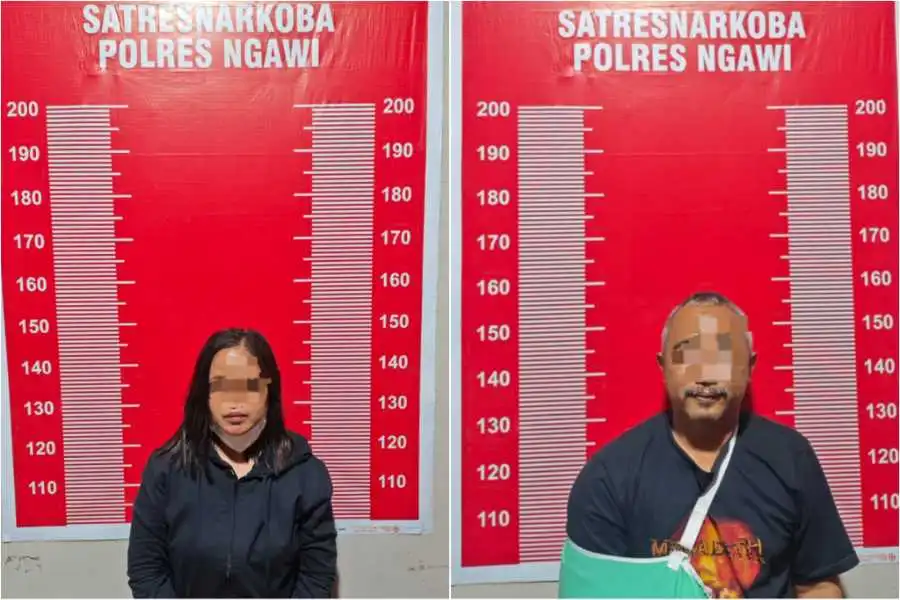 Polres Tangkap Kurir dan Pengedar Narkoba di Ngawi Foto BeritaJatim.com