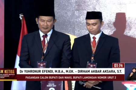 Debat Ketiga Pilbup Lamongan Gambarkan Kematangan Program Yes-Dirham Foto BeritaJatim.com