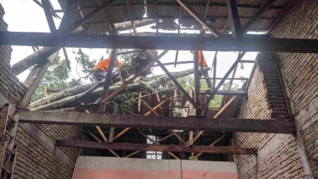 49 Rumah di Bondowoso Porak Poranda Dihantam Puting Beliung, 10 Pohon Tumbang, 1 Timpa Mobil Foto BeritaJatim.com