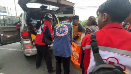 Pengendara Motor di Mojokerto Tewas Terseret Truk Foto BeritaJatim.com