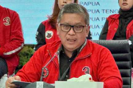 Hasto Ungkap Jumlah Kader PDIP yang Menang Pilkada 2024 Foto BeritaJatim.com