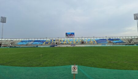Stadion Surajaya Lamongan Mulai Uji Komisioning Foto BeritaJatim.com