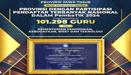Pemprov Jatim Raih Penghargaan Peserta PembaTIK Terbanyak Nasional 2024 Foto BeritaJatim.com
