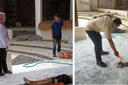 Kuli Bangunan di Tulungagung Jatuh dari Lantai Atas Restoran Foto BeritaJatim.com