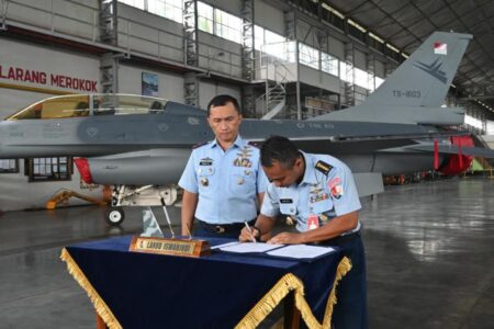 F-16 TS-1603 Selesai Upgrade, Siap Perkuat Skadron Udara 3 Lanud Iswahjudi Foto BeritaJatim.com