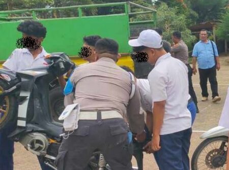 Razia Pelajar SMP di Pacitan, Polisi Sita 19 Motor Knalpot Brong Foto BeritaJatim.com