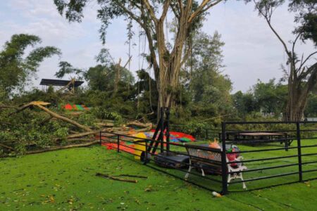 Puting Beliung Terjang Magetan, Puluhan Rumah dan Taman Ria Iswahjudi Park Rusak Parah Foto BeritaJatim.com