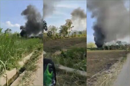 Lanud Iswahjudi Klarifikasi Video Viral Kepulan Asap dan Isu Dentuman Keras Foto BeritaJatim.com