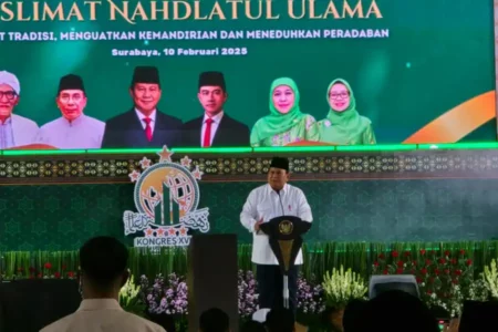 Buka Kongres XVIII Muslimat NU, Presiden Prabowo Ungkap Perintah Jokowi Temui Khofifah Foto BeritaJatim.com