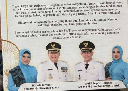Duet Pemimpin Jember Hendy-Firjaun Berpamitan Lewat Surat Foto BeritaJatim.com