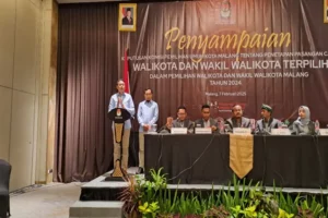 Wahyu-Ali Ajak Semua Bangun Kota Malang Usai Ditetapkan Jadi Wali Kota Foto BeritaJatim.com