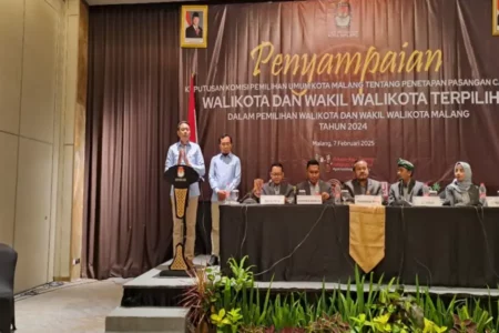 Wahyu-Ali Ajak Semua Bangun Kota Malang Usai Ditetapkan Jadi Wali Kota Foto BeritaJatim.com