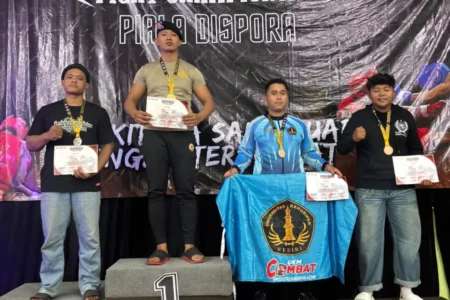 Anggota Polres Lamongan Sabet Emas Wushu Piala Dispora Jatim Foto BeritaJatim.com