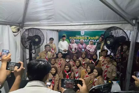Pramuka Jatim Terjunkan Ratusan Kader Sukseskan Kongres XVIII Muslimat NU Foto BeritaJatim.com