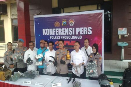 Jaringan Begal Sadis Diungkap Polres Probolinggo, Beraksi di 12 TKP Foto BeritaJatim.com