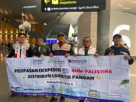 BMM Kirim Bantuan Kemanusiaan ke Palestina di Bulan Ramadhan 1446 H Foto BeritaJatim.com