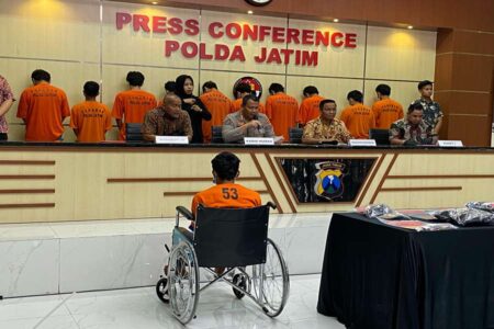 Kado Ramadhan dari Polda Jatim, 11 Bandit Curanmor Diamankan, 1 Ditembak Mati Foto BeritaJatim.com
