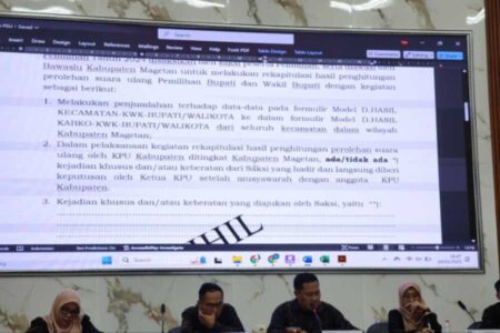 Hasil Pilkada Magetan 2024 Pasca PSU, Tidak Ada Saksi Paslon Keberatan Foto BeritaJatim.com
