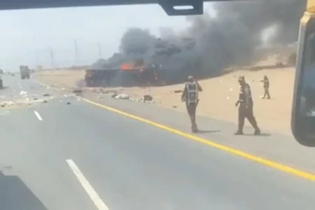 Bus Jemaah Umrah Asal Indonesia Terbakar di Arab Saudi, 6 Meninggal, Termasuk Anggota DPRD Bojonegoro Foto BeritaJatim.com