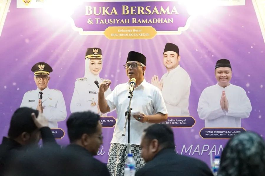 Wakil Wali Kota Kediri Ajak HIPMI Bersinergi Bangun Perekonomian Foto BeritaJatim.com