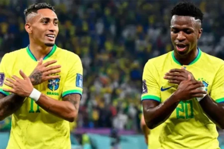 Vinicius dan Raphinha Bersatu di Timnas Brasil untuk Hadapi Kolombia Foto BeritaJatim.com