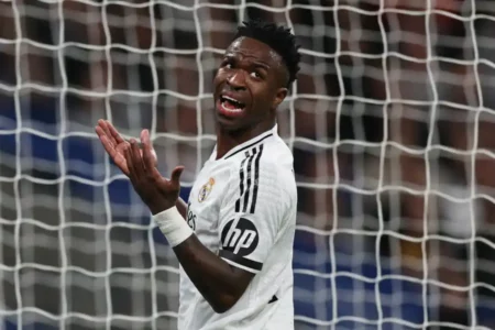 Vinicius Junior Kesulitan Hadapi Atletico Madrid, Cetak Satu Gol di 16 Laga Foto BeritaJatim.com