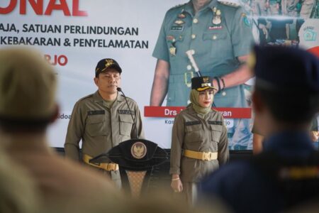 Bupati Subandi Pimpin Apel Kesiapsiagaan Nasional di Sidoarjo Foto BeritaJatim.com